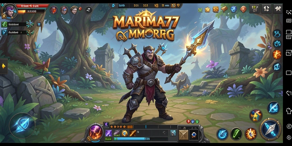 Tampilan gameplay <strong>MARIMA77</strong> menampilkan pertarungan seru di dunia fantasi.