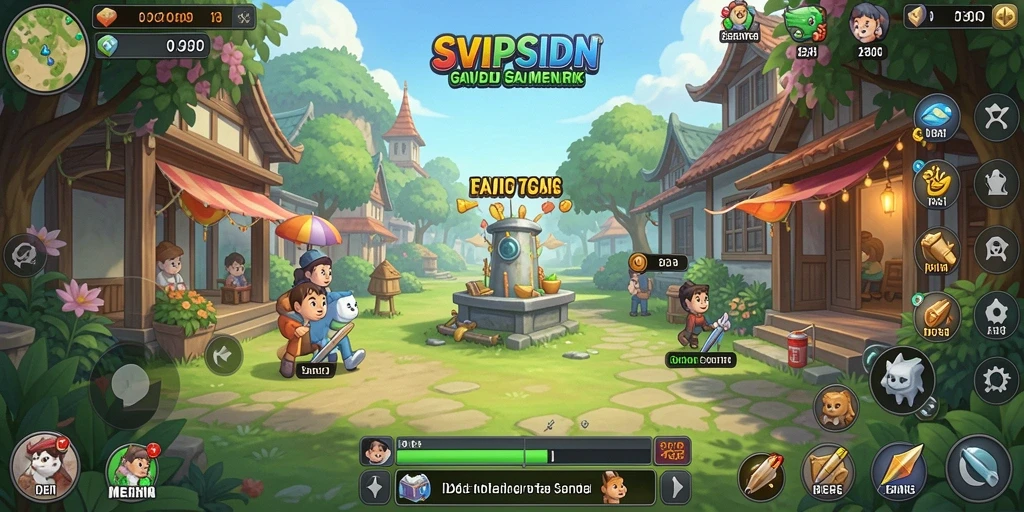 Tampilan gameplay SVIPSIDN yang menghadirkan keseruan game Idle.